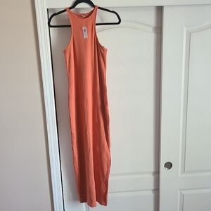 Old Navy Coral Sleeveless Maxi Dress